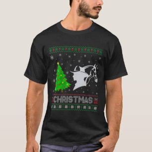 Camiseta Womens Rancher Xmas Tree Lighting Ugly Christmas S