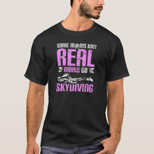 Camiseta Womens Real mães vai paraquedismo