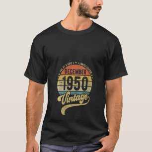 Camiseta Womens Reto Vintage 70th Birthday Tee Born In Dece