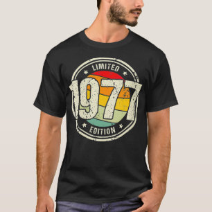 Camiseta Womens Retro 45 Year Old Vintage 1977 Limited Edit