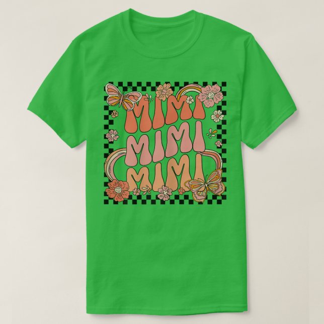 Camiseta Womens Retro Groovy Mimi Best Mimi Ever Hello Fall (Frente do Design)