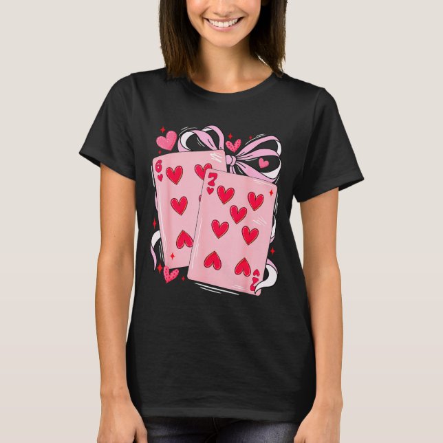 Camiseta Womens Retro Six Seven 67 Meme Valentines Day Play (Frente)