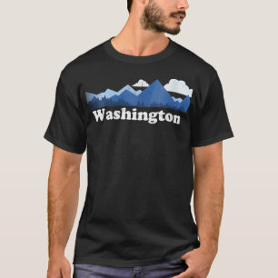 Camiseta Womens Retro Washington Cascade Range Monte Rainie