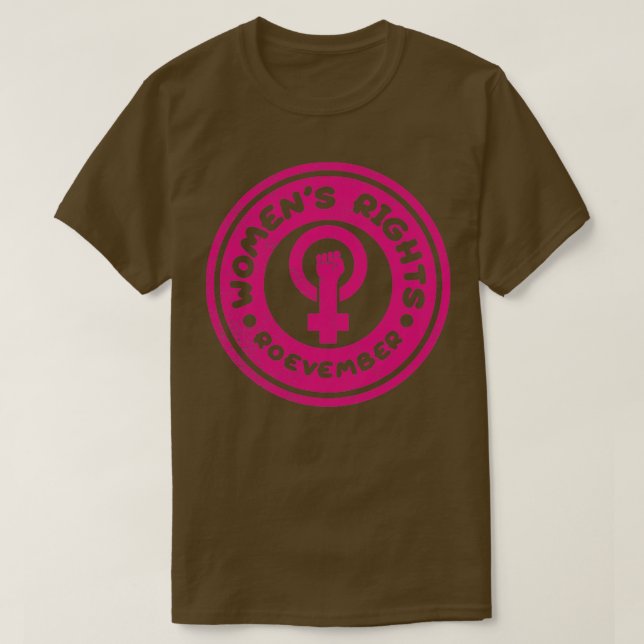 Camiseta Womens Rights Roevember Vintage Pink (Frente do Design)