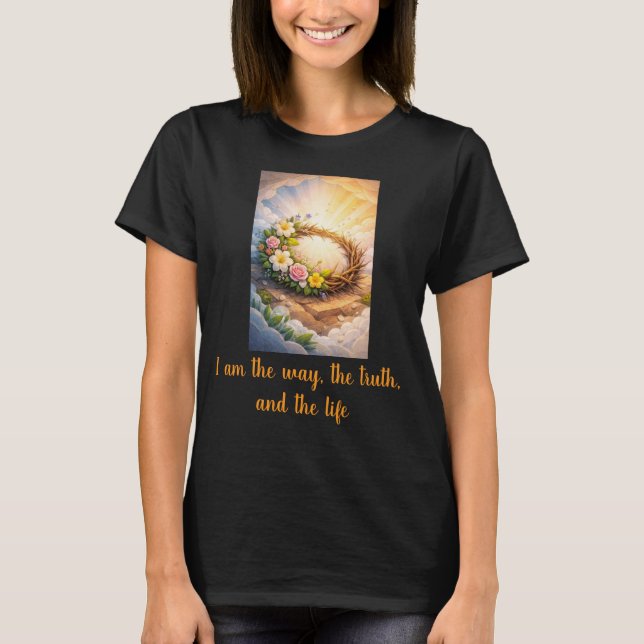 Camiseta Women's Risen Jesus Empty Tomb 3D Papercut Easter  (Frente)