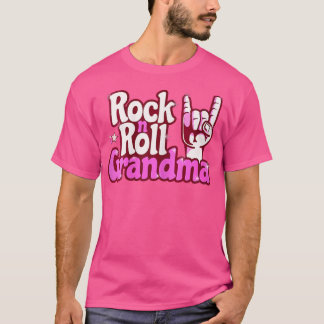 Camiseta Womens Rock N Roll Vovó ama Pop Maravilhosa Mãe