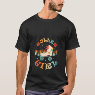 Camiseta Womens Roller Girl Retro Vintage Style Skler