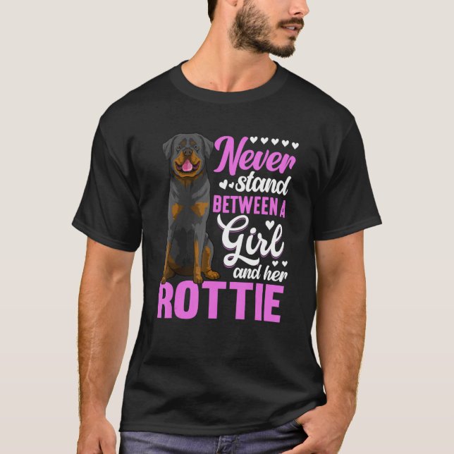 Camiseta Womens Rottweiler Roupa Rottie Proprietário (Frente)