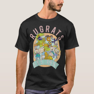 Camiseta Womens Rugrats Estabeleceu 1991 Group Shot VNeck
