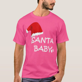 Camiseta Womens Santa BabyPregnancy Announcement Christmas 