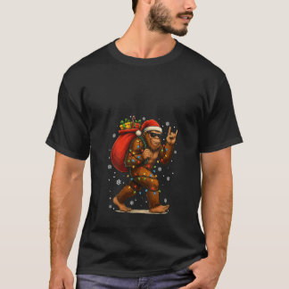 Camiseta Womens Sasquatch Believe Funny Santa Bigfoot Chris