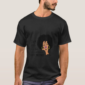 Camiseta Womens Sassy African American Woman Curly Afro Bla
