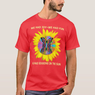 Camiseta Womens Seasons in the Sun Retro 70s Lyrics Butterf