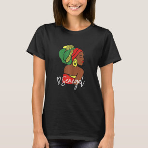 Camiseta Womens Senegal Senegal, bandeira senegalesa África