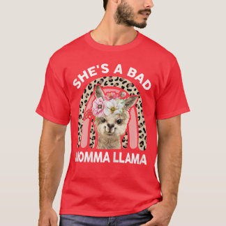 Camiseta Womens Shes a Bad Momma Llama Mothers Day Gifts Ma