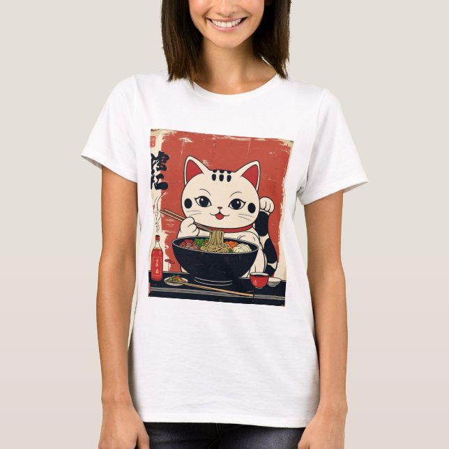 Camiseta Womens Shirt Maneki Neko (Frente)