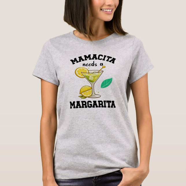 Camiseta Womens shirts Mamacita Needs A Margarita Funny (Frente)