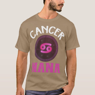 Camiseta Womens Sinal Zodíaco Cancer Nana Horoscope Astrolo