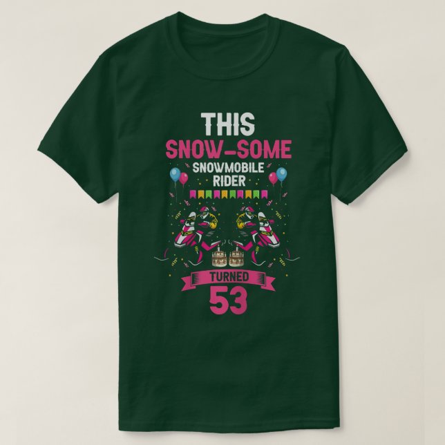 Camiseta Womens Skimobile Birthday Design para Snowmobile W (Frente do Design)