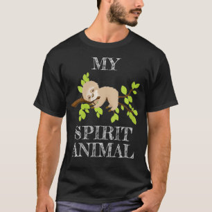 Camiseta Womens Sloth é meu animal espirituoso VNeck