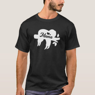Camiseta Womens Sloth Mama Mothers Day Cute Animal Mom Momm