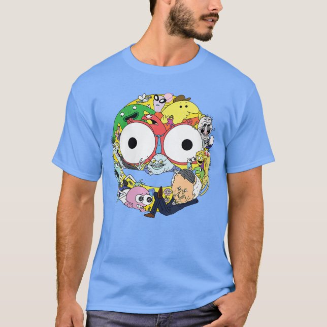 Camiseta Womens Smiling Friends Smiley Face Character Colla (Frente)