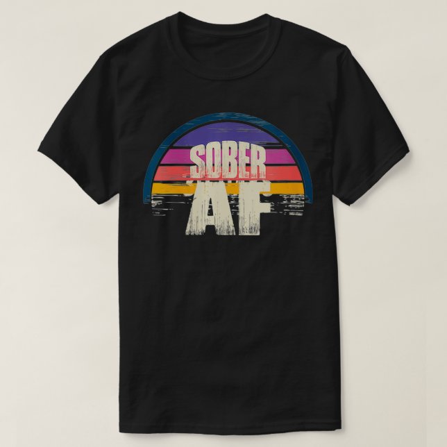 Camiseta Womens Sober AF A Recuperação Sobriety VNeck (Frente do Design)