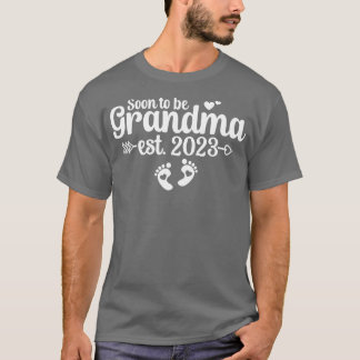 Camiseta Womens Soon to be Grandma Pregnancy Announcement 2