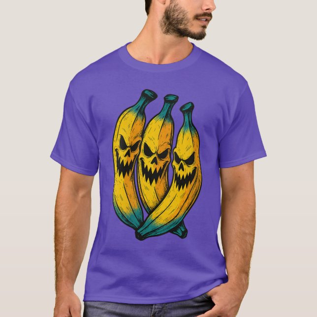 Camiseta Womens Spooky Bananas Tropical Fruit Summer Hallow (Frente)
