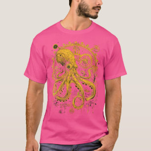 Camiseta Womens Steam Punk Octopus Steampunk Art