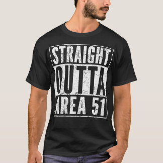 Camiseta Womens Straight Outta Area 51  Funny UFO Alien Gif