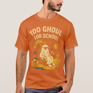Camiseta Womens Summerween Ghost Too Ghoul for School Beach