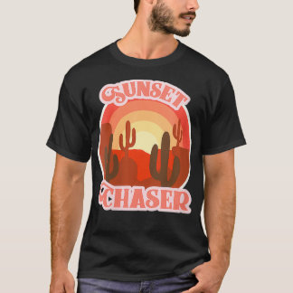 Camiseta Womens Sunset Chaser do Deserto Ocidental Cactus V