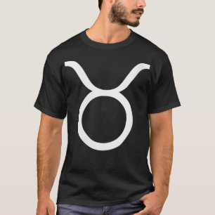 Camiseta Womens Taurus Símbolo Zodiac Sinal Horoscópio Abri