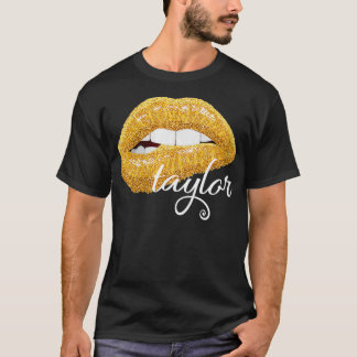 Camiseta Womens Taylor Ouro Lábios especial Ventilador