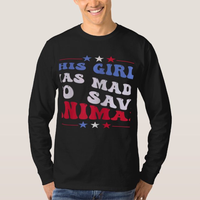 Camiseta Womens This Girl Was Made To Save Animals veterina (Frente)