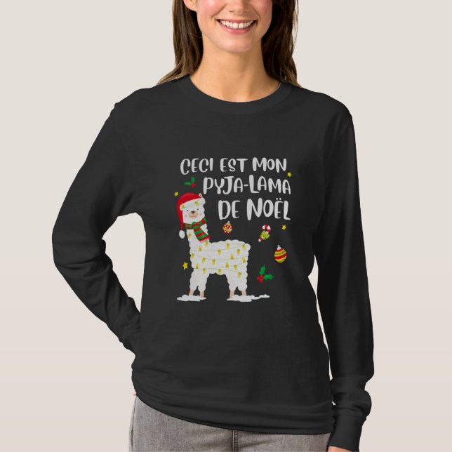 Camiseta Womens This Is My Llama Christmas Pyjamas For (Frente)