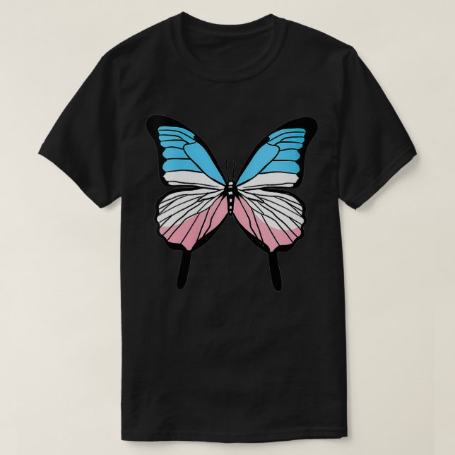 Camiseta Womens Trans Pride Butterfly Transgender VNeck (Frente do Design)