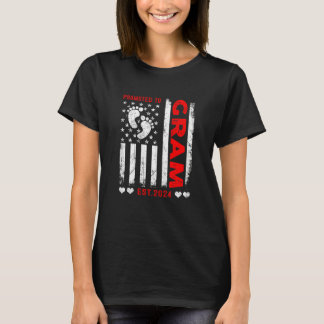 Camiseta Womens US American Flag Promoted To Gram 2024 Moth