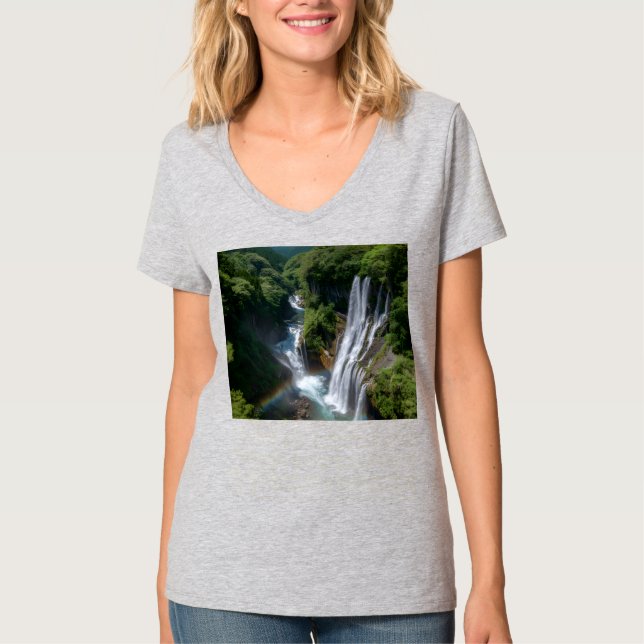 Camiseta  Womens V-Neck T-Shirt (Frente)