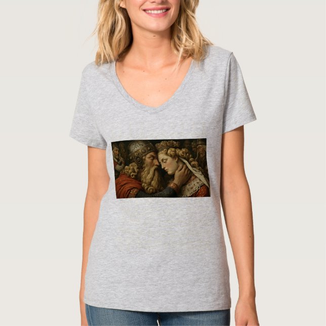 Camiseta Womens V-Neck T-Shirt (Frente)