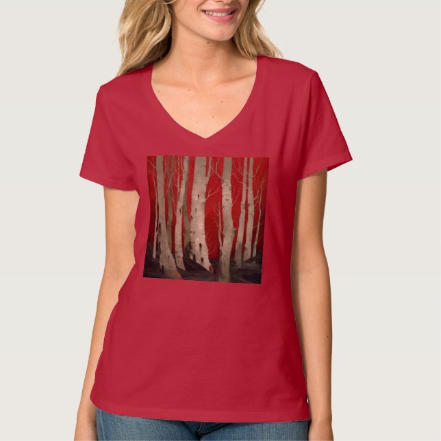 Camiseta Womens V-Neck T-Shirt (Frente)