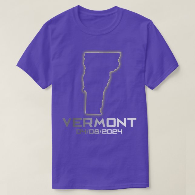 Camiseta Womens Vermont América Astronomia Total Eclipes So (Frente do Design)