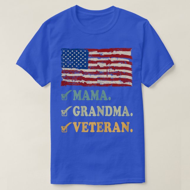 Camiseta Womens Veterans Recognition Day Blessed Nana First (Frente do Design)