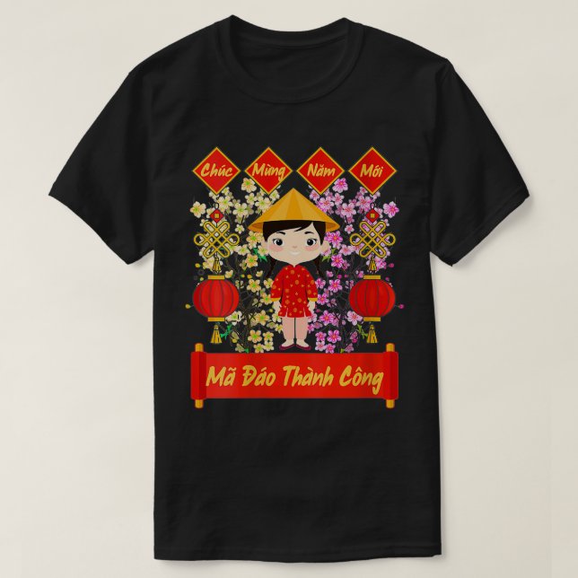 Camiseta Womens Vietnamese New Year Decorations  Tet 2022 C (Frente do Design)