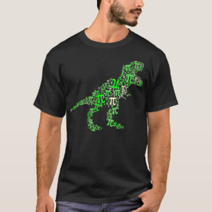 Camiseta Womens Vintage Dinossaur Tre Pi Numero Símbolo Mat
