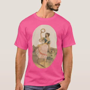 Camiseta Womens Vintage Paris Opera Balé francês Dancer Ad