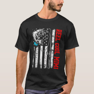 Camiseta Womens Vintage Pesca Reel Legal Mimi Usa Bandeira