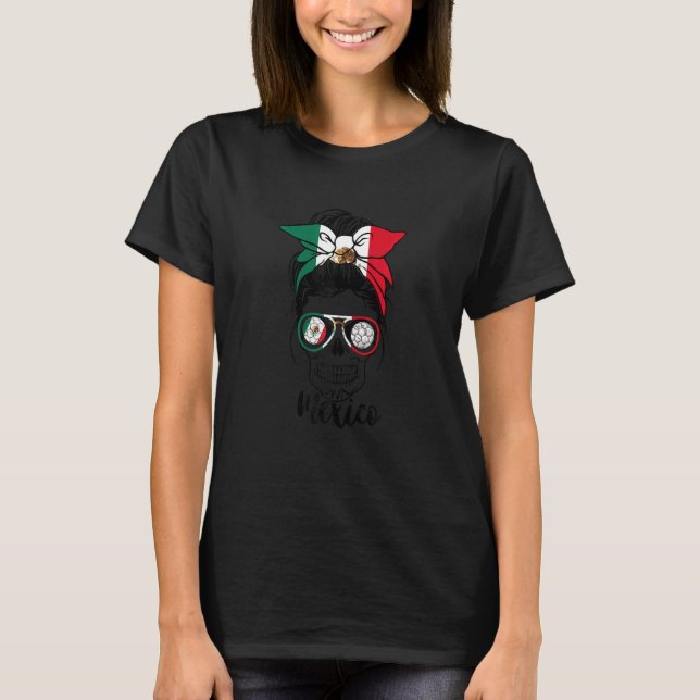 Camiseta Womens Viva Mexico For Women Mexican Mexico Flag C (Frente)