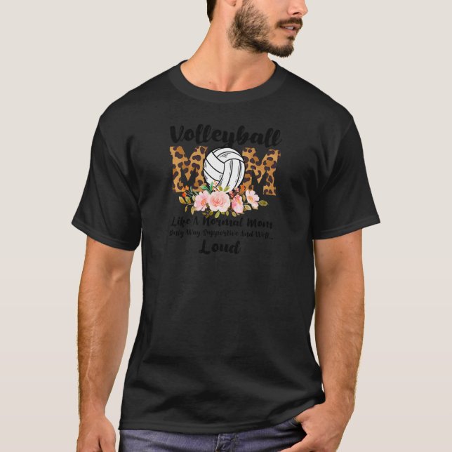Camiseta Womens Volleyball mom like a normal mom Volleyball (Frente)